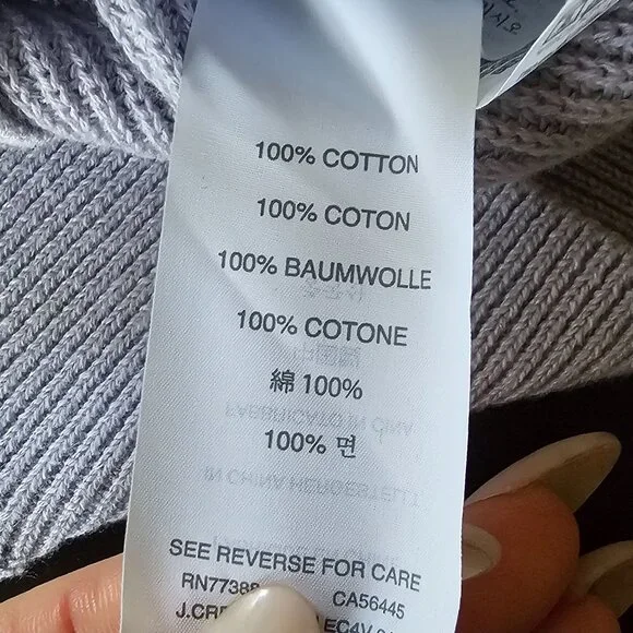 J.Crew Women's Lilac Purple Cotton Cardigan Size M - Picture 5 of 11